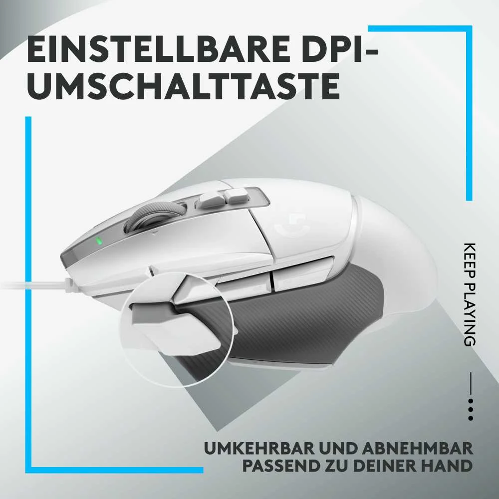 Žaidimų pelė Logitech G502 X, balta