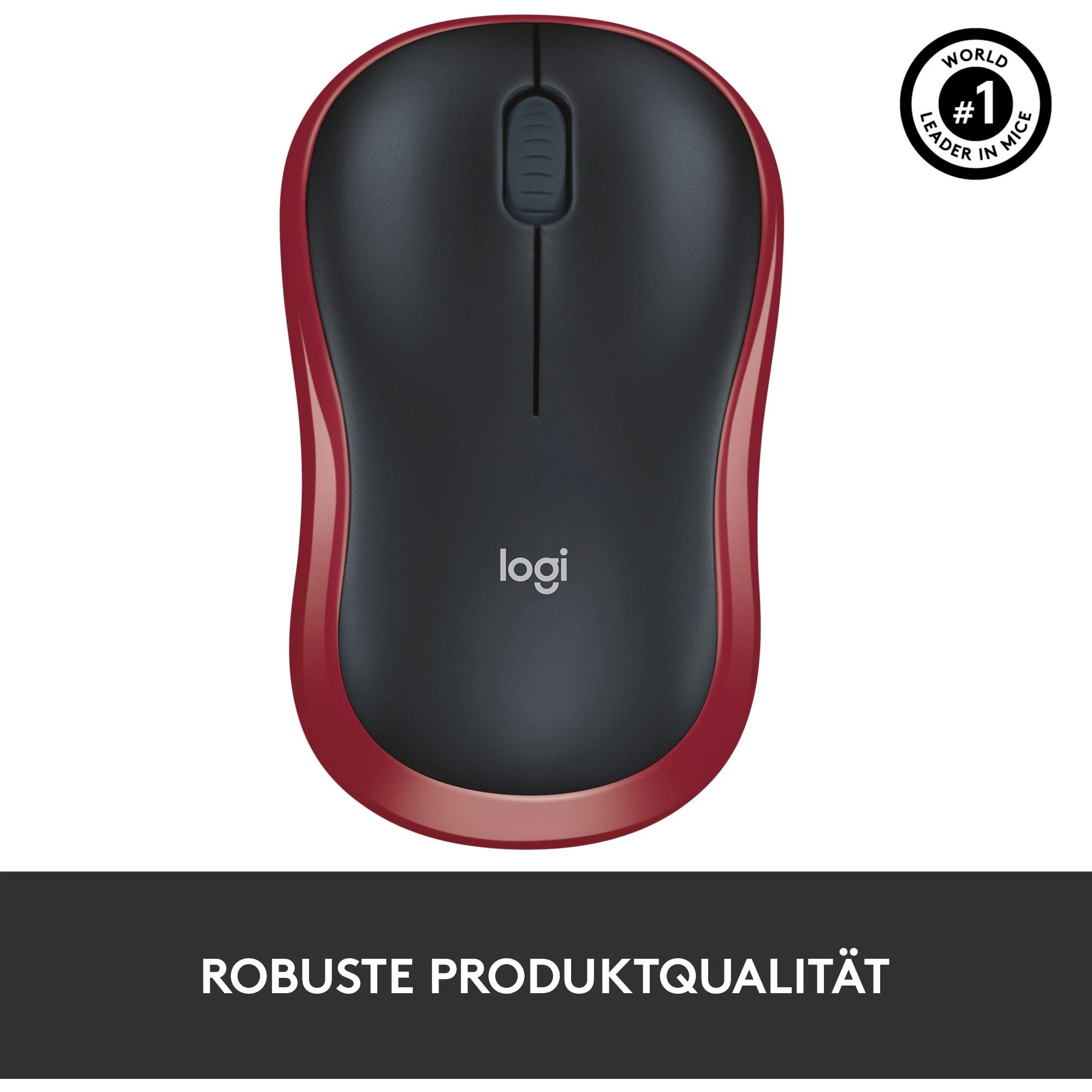 Bevielė pelė Logitech M185. Raudona