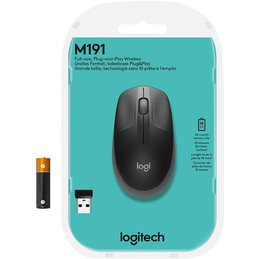 LOGITECH M190 Belaidė pelė - MID Pilkas