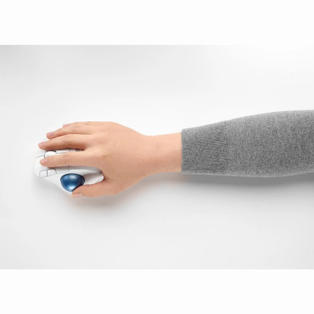 Logitech ERGO M575 Belaidė Trackball pelė, baltos spalvos