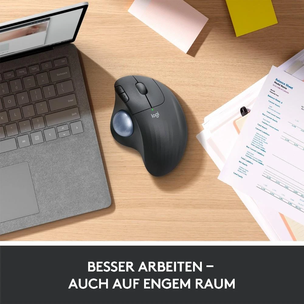 Logitech ERGO M575 Belaidė Trackball pelė, baltos spalvos