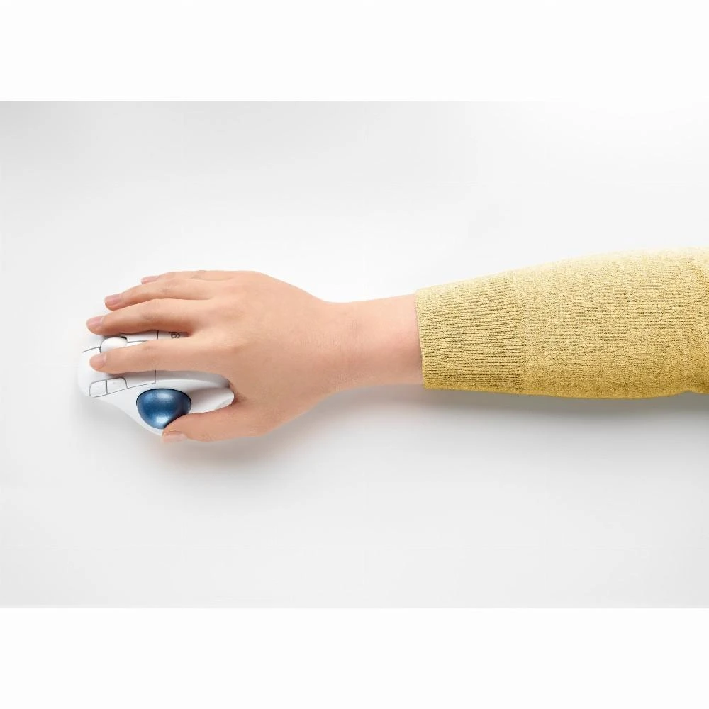 Logitech ERGO M575 Belaidė Trackball pelė, baltos spalvos