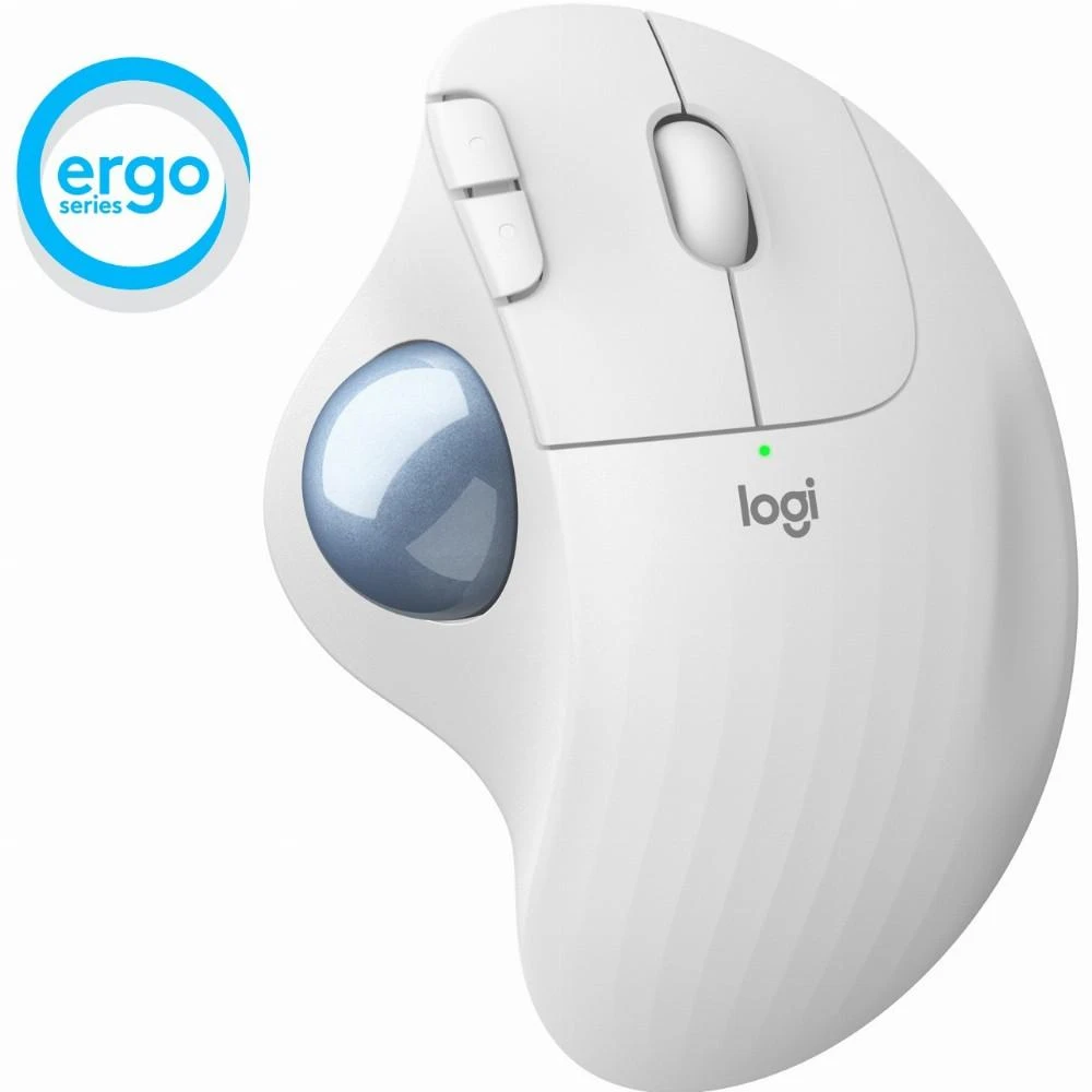 Logitech ERGO M575 Belaidė Trackball pelė, baltos spalvos