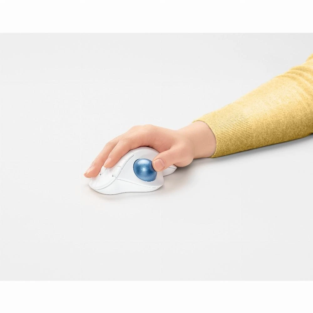 Logitech ERGO M575 Belaidė Trackball pelė, baltos spalvos
