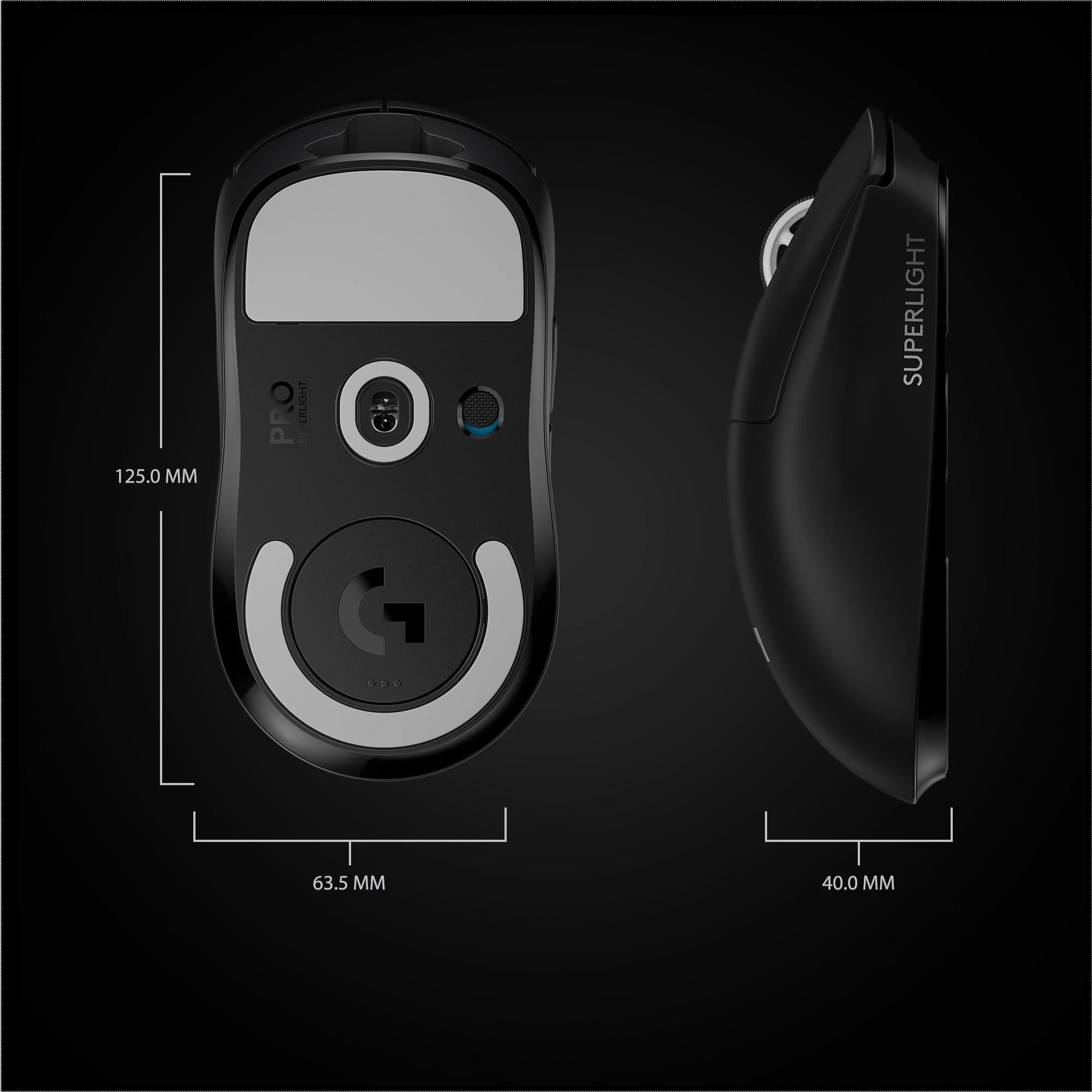 Belaidė žaidimų pelė Logitech G PRO X SUPERLIGHT, Juoda
