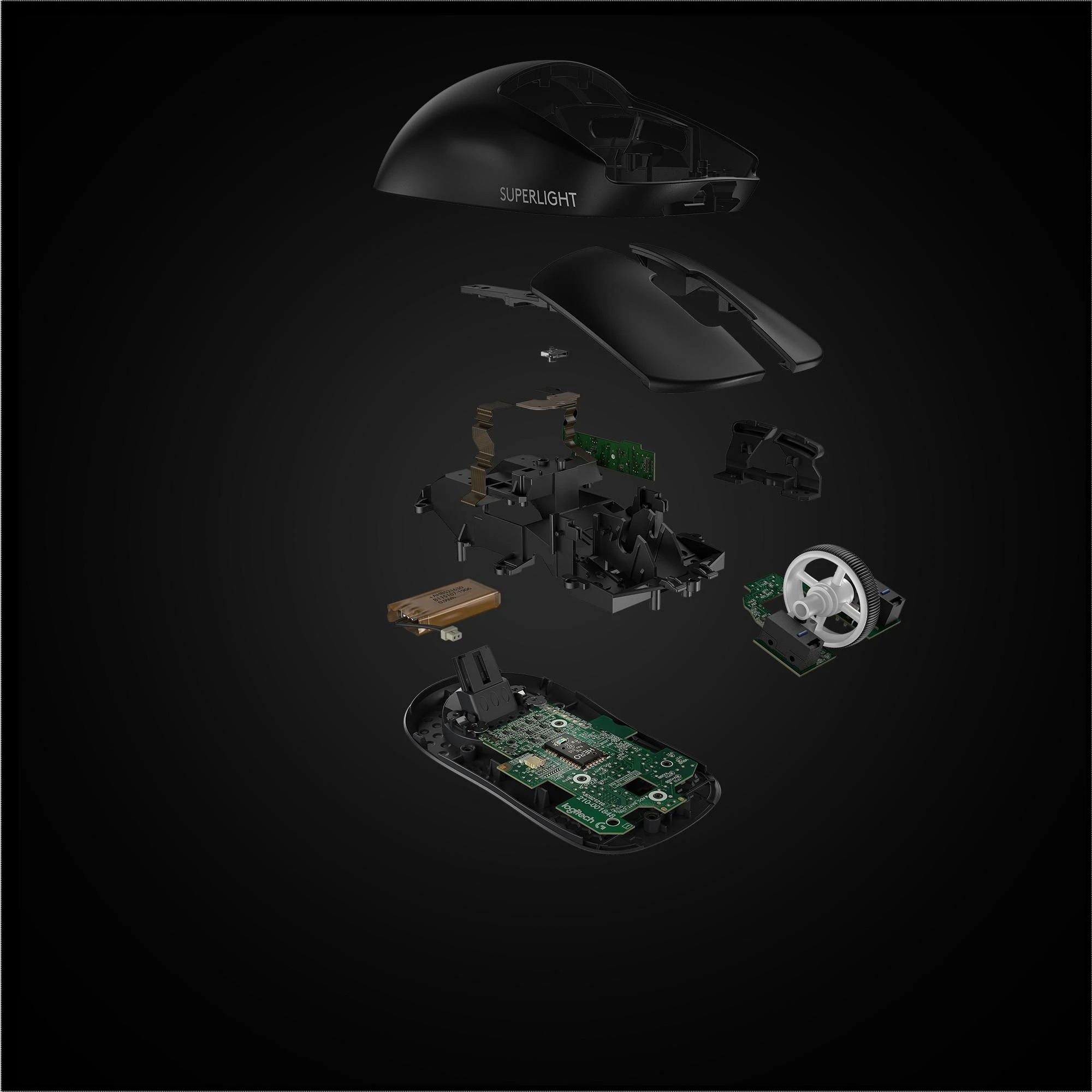 Belaidė žaidimų pelė Logitech G PRO X SUPERLIGHT, Juoda
