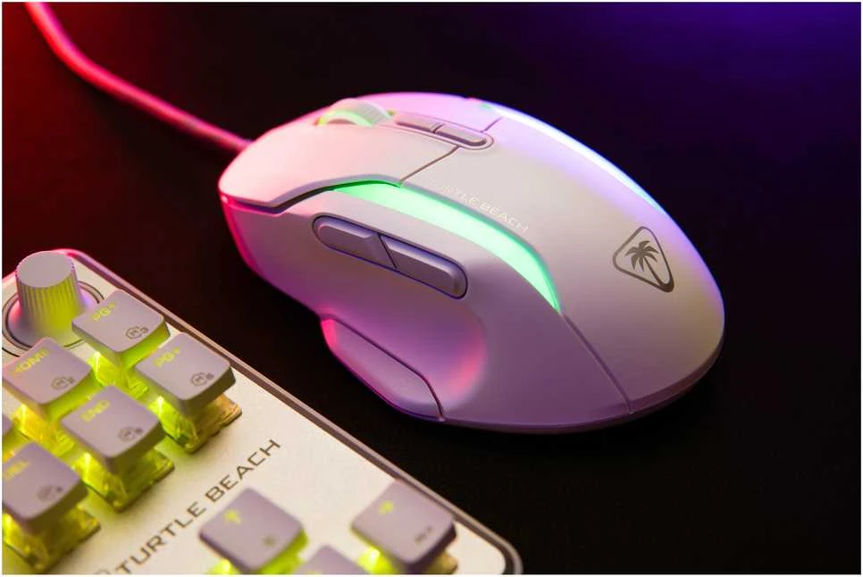 Turtle Beach Kone II Laidinė ergonominė RGB žaidimų pelė | Balta