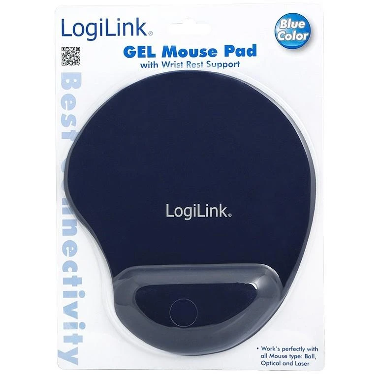 LOGILINK ID0027B LOGILINK - Gelis Pelės kilimėlis su riešo atrama support, mėlynas