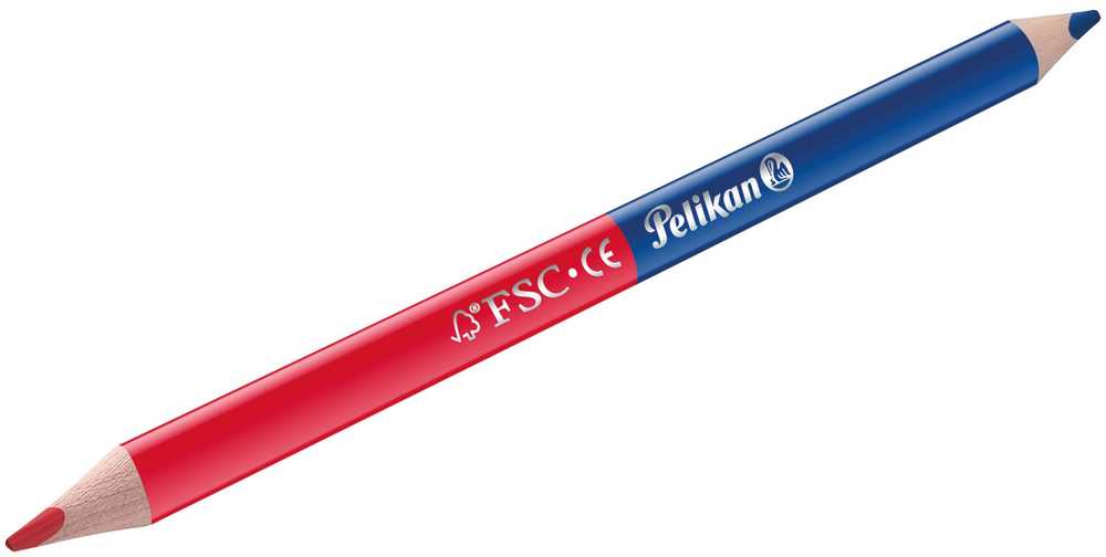 Pelikan Kredki dwustronne raudona-mėlyna 2vnt.