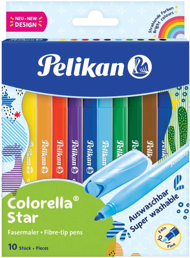 Pelikan Pelikan Fasermaler Colorella Star C302 10 ST sortiert Faltschachtel