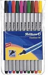 Pelikan Fineliner 96, 10 įvairių spalvų (940676)