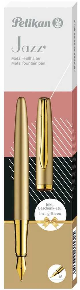 Plunksnakotis JAZZ NOBLE, Pelikan, aukso sp. metalinis korpusas, dovanų dėžutėje