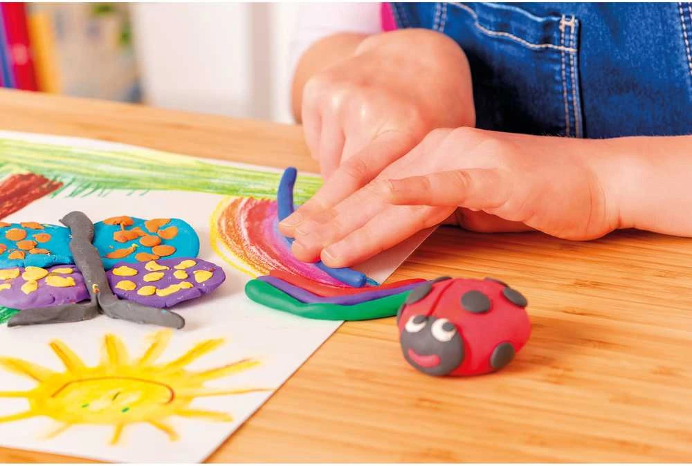 Pelikan Plastilinas 10sp 240g mėlynoje dėžutėje