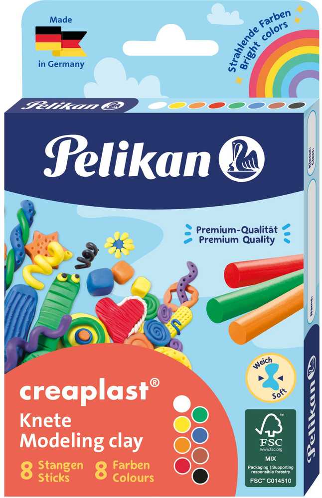 Pelikan Plastilinas 8sp 160g