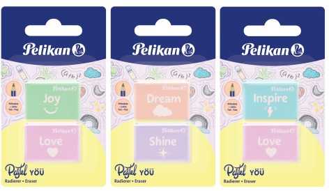 Pelikan 606196 trintukas plastikinis įvairių spalvų 2 vnt.