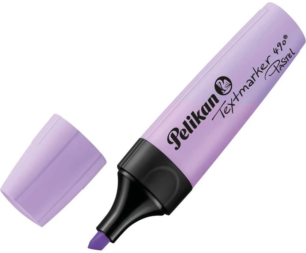 Pelikan Textmarker 490 Pastel, Lavendel, 10 Stück Faltschachtel