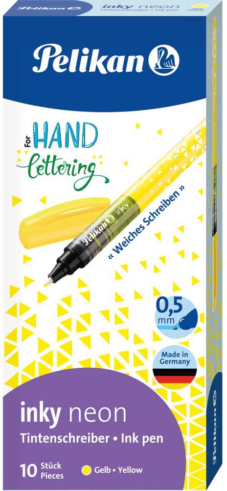 Pelikan Rašiklis INKY 273 neon geltonas