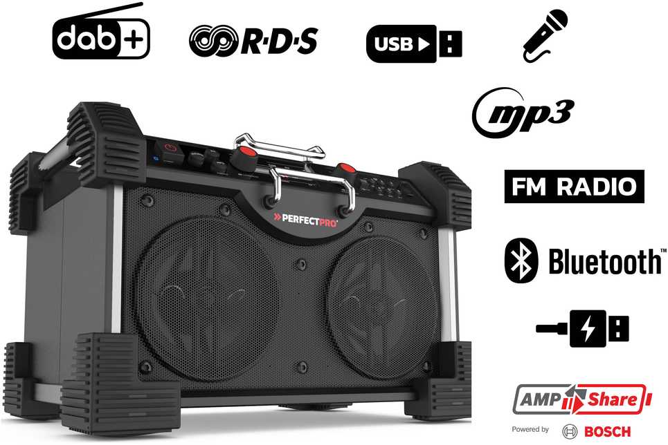 PerfectPro ROCKHART 18V darbo vietos radijas