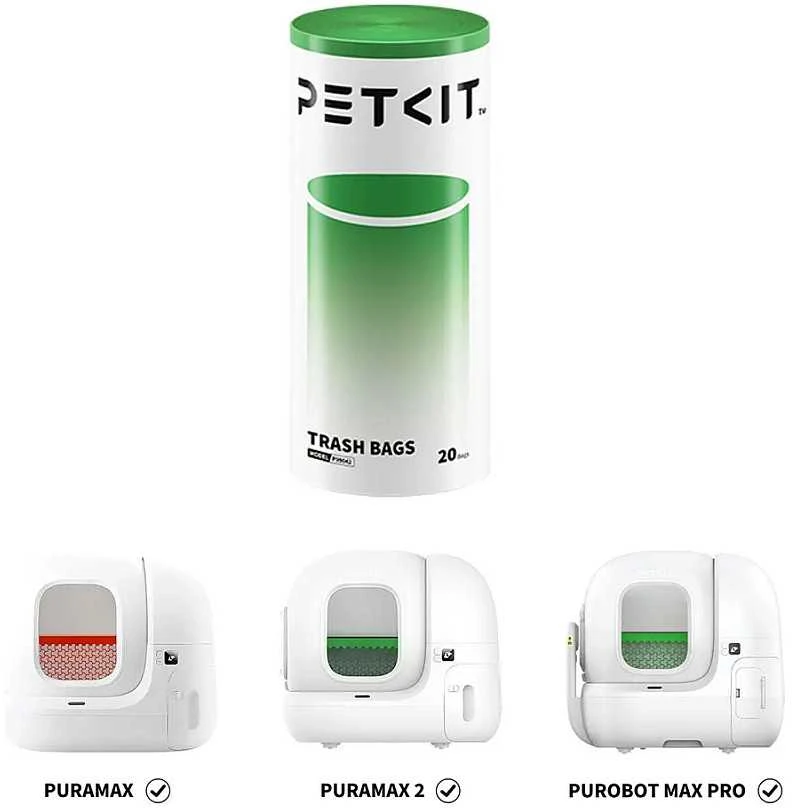 PETKIT | Kačių išmatų maišas, skirtas „Pura Max 2“ ir „Purobot Max Pro“, 20 vnt. | P99042
