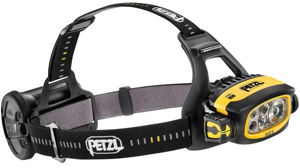 Petzl E80CHR Duo S priekinis žibintas juodas/geltonas