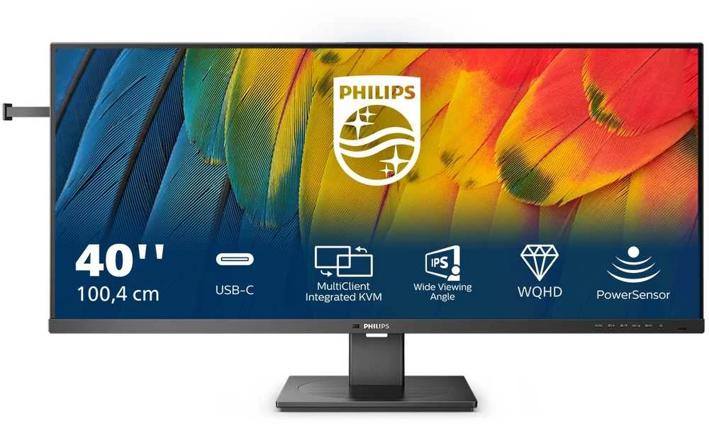 Monitorius Philips 40B1U5600/00, 40", IPS, 3440 x 1440, 4 ms, 500 cd/m², Juodos spalvos