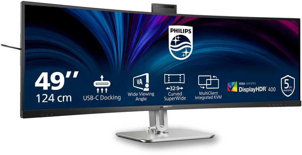 Monitorius Philips | 49B2U5900CH/00 | 48.8 " | VA | 32:9 | 75 Hz | 4 ms | 5120 x 1440 pikselių | 450 cd/m² | HDMI jungtys quantity 2