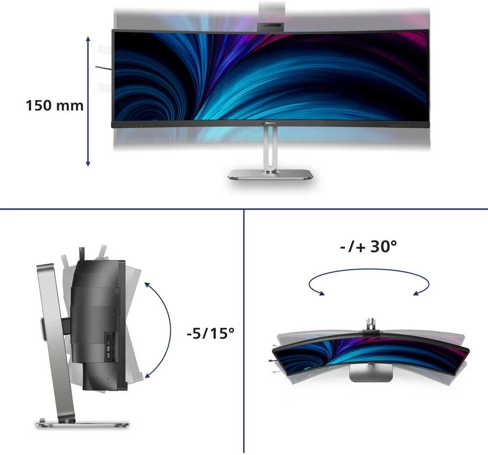 Monitorius Philips | 49B2U5900CH/00 | 48.8 " | VA | 32:9 | 75 Hz | 4 ms | 5120 x 1440 pikselių | 450 cd/m² | HDMI jungtys quantity 2
