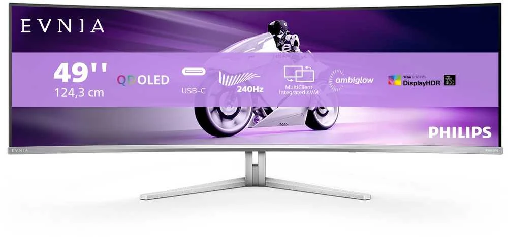 Philips | Gaming Monitorius | 49M2C8900/00 | 48.9 " | 32:9 | 240 Hz | 0.03 ms | 5120 x 1440 pikselių | 450 cd/m² | HDMI jungtys quantity 2