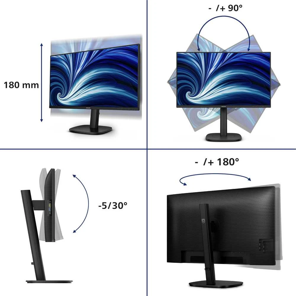 Monitorius „Philips 24B2U3301D/00“ – 100 Hz | WXGA | IPS | 24 colių