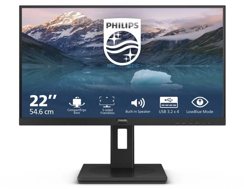 Monitorius Philips 54.6cm (21.5") 222S9JML 16:09 HDMI+DP Lift juodas