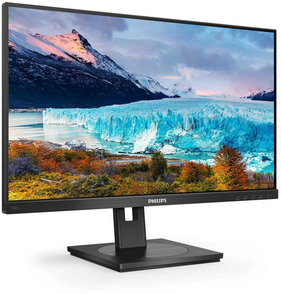 Monitorius Philips USB-C HUB 243S1/00 23.8", Juodos spalvos