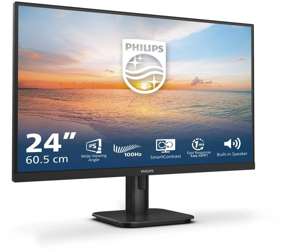 Philips 1000 series 24E1N1200A/00 computer monitorius 60.5 cm (23.8") 1920 x 1080 pikselių Full HD LCD Juodas