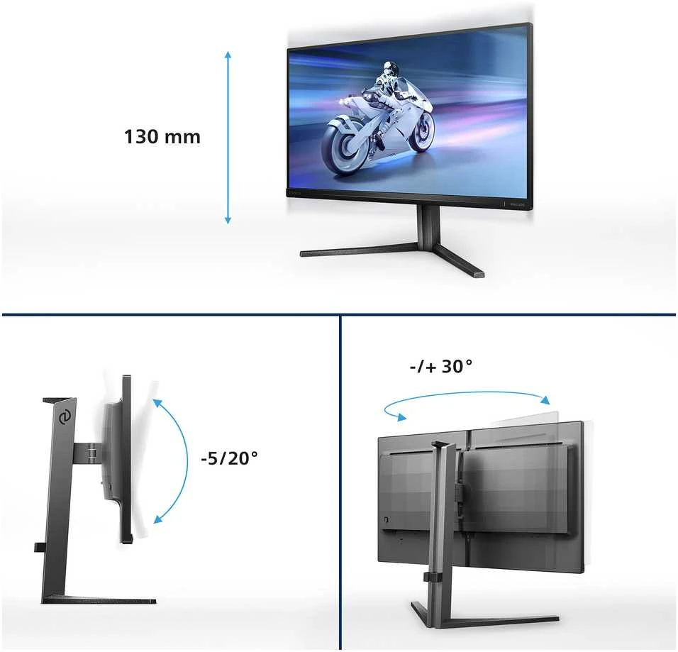 Monitorius „Mmd Monitors“ ekranai „PHILIPS 25M2N5200U/00“, 24,5 colio, IPS, FHD, 390 Hz, 400 cd/m2, 0,3 ms, HDMI, 2.0x2, DP, 1.4, pasukamas