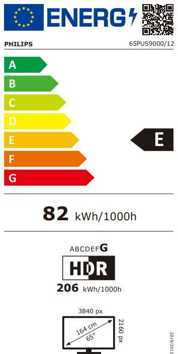„Philips 65PUS9000/12“ televizorius, 164 cm (65 colių) įstrižainės, su „The One 4K Ambilight QLED“ technologija