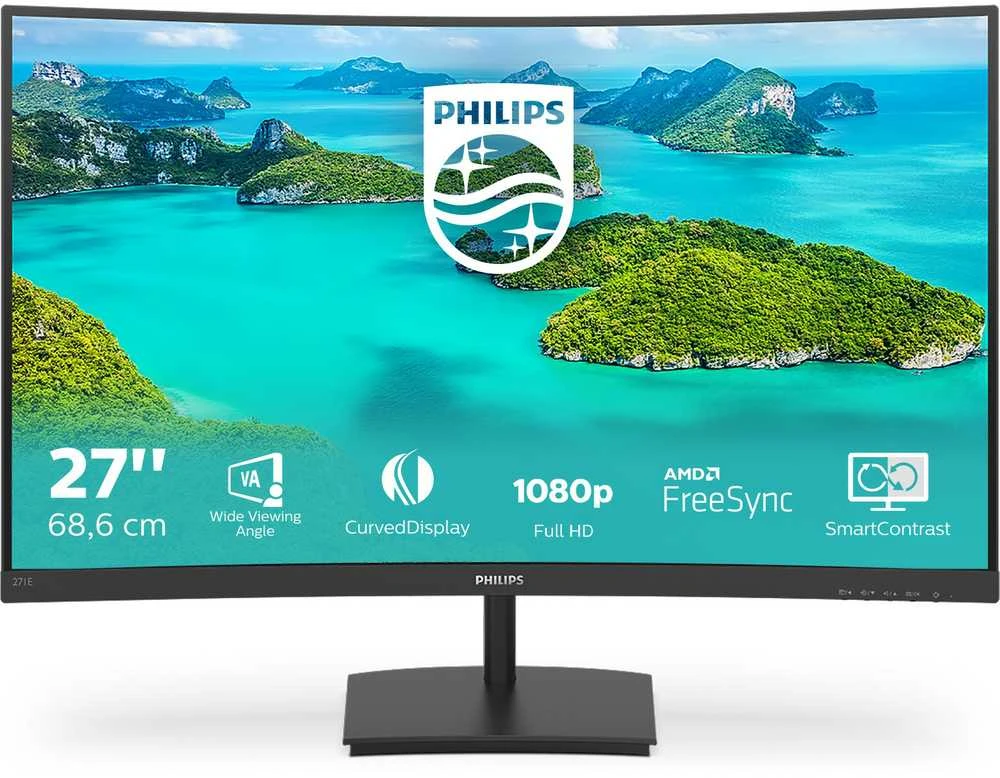 Monitorius Philips E Line 271E1SCA/00 68,6 cm (27"), Juodos spalvos