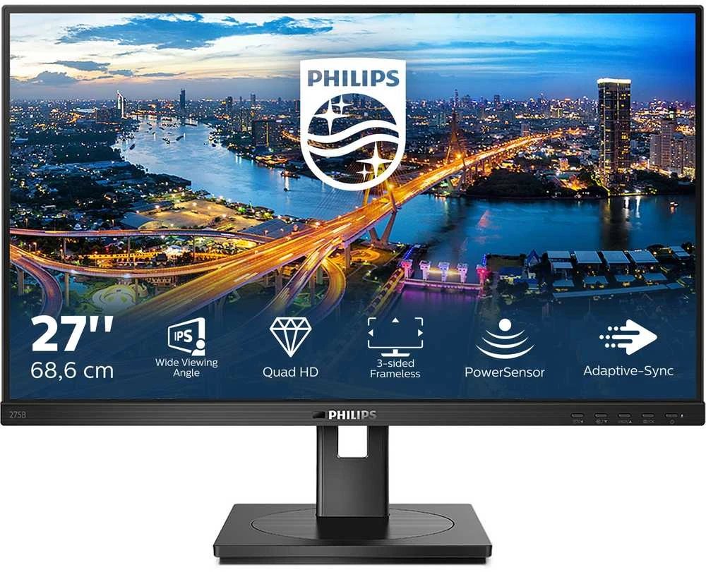 Monitorius Philips B Line 275B1/00 LED ekranas 68,6 cm (27") 2560 x 1440 pikseliai 2K Ultra HD LCD Juoda