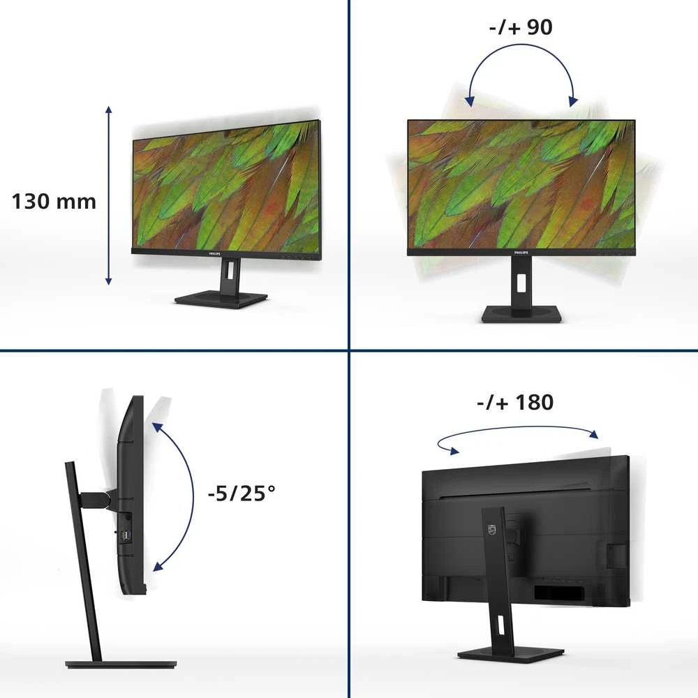 „PHILIPS 27B1U3900/00“ – 27 colių UHD LED 16:9 IPS 60Hz 2xHDMI 2.0 DP 1.4 UBS-C monitorius