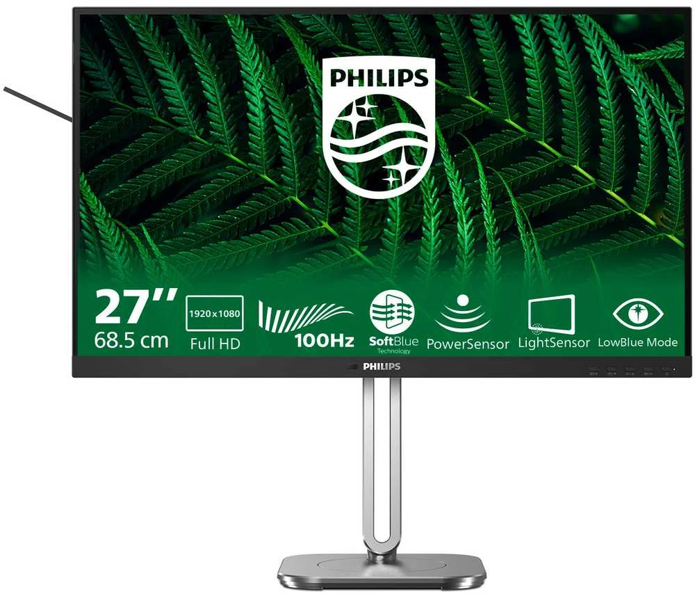 „PHILIPS 27B2G5200/00“ – 27 colių FHD LED 16:9 IPS 75Hz D-SUB HDMI 1.4 DP 1.2 monitorius