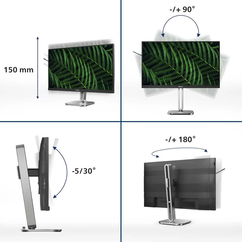 „PHILIPS 27B2G5200/00“ – 27 colių FHD LED 16:9 IPS 75Hz D-SUB HDMI 1.4 DP 1.2 monitorius