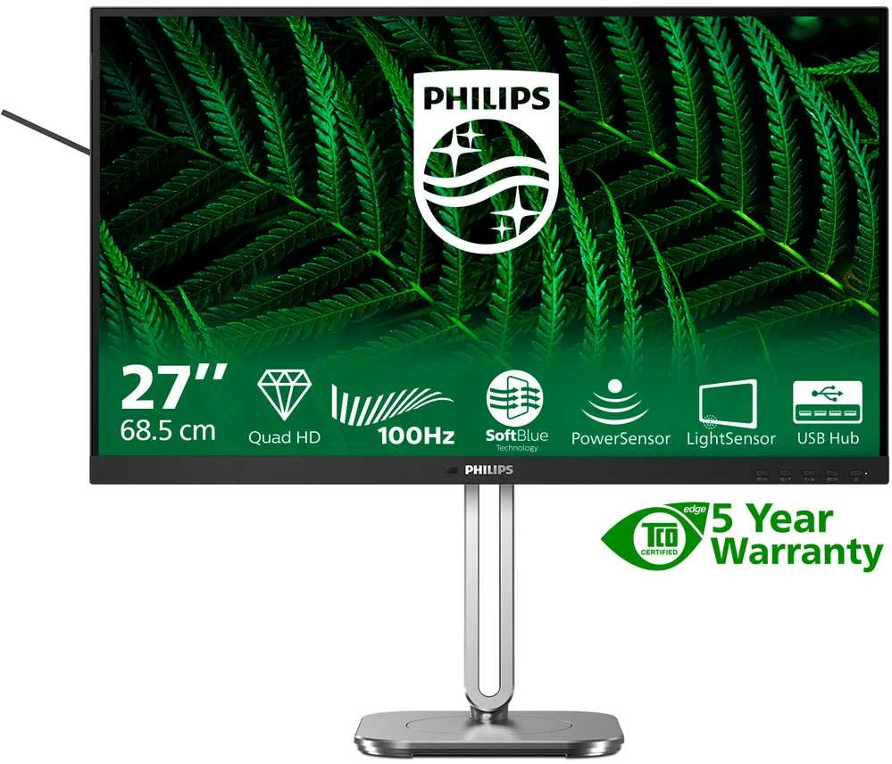 „PHILIPS 27B2G5500/00“ – 27 colių QHD LED 16:9 IPS 75Hz 2xHDMI 1.4 DP 1.2 monitorius