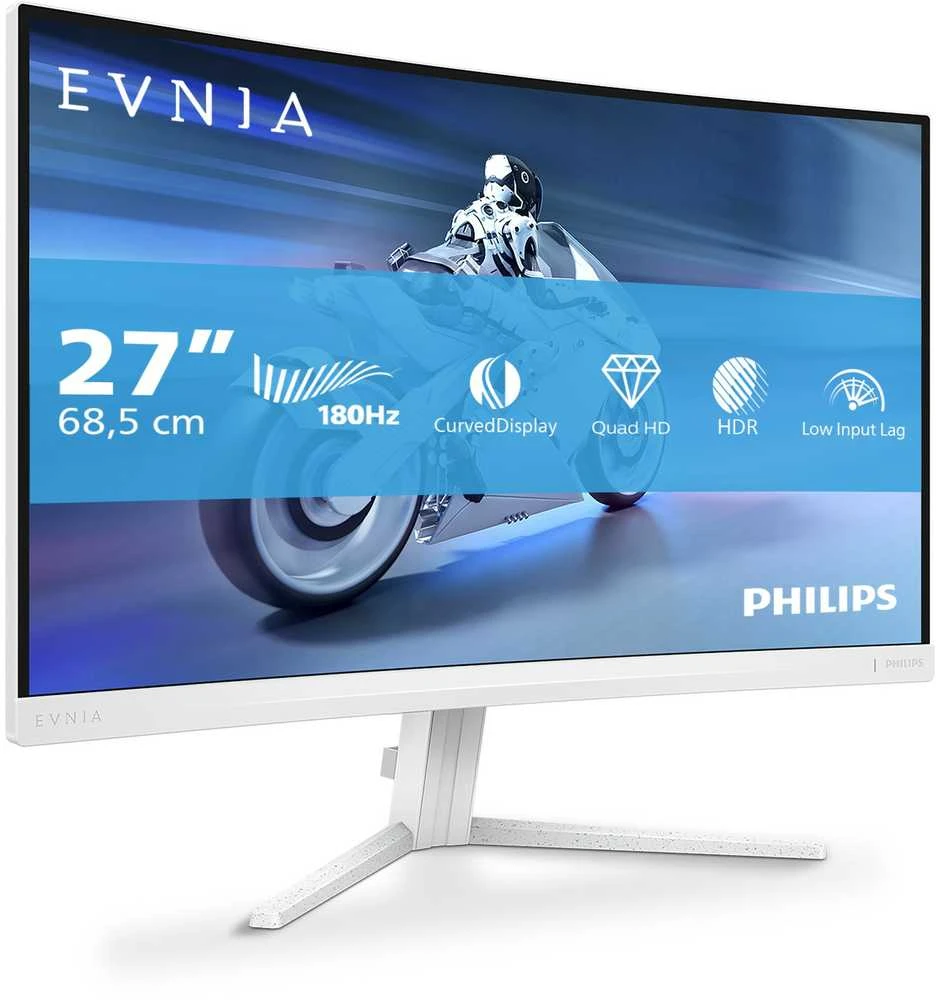 Lenktas monitorius Philips 27M2C5501/00 | 27" | 2560x1440 | 180Hz | 1 ms | Baltas