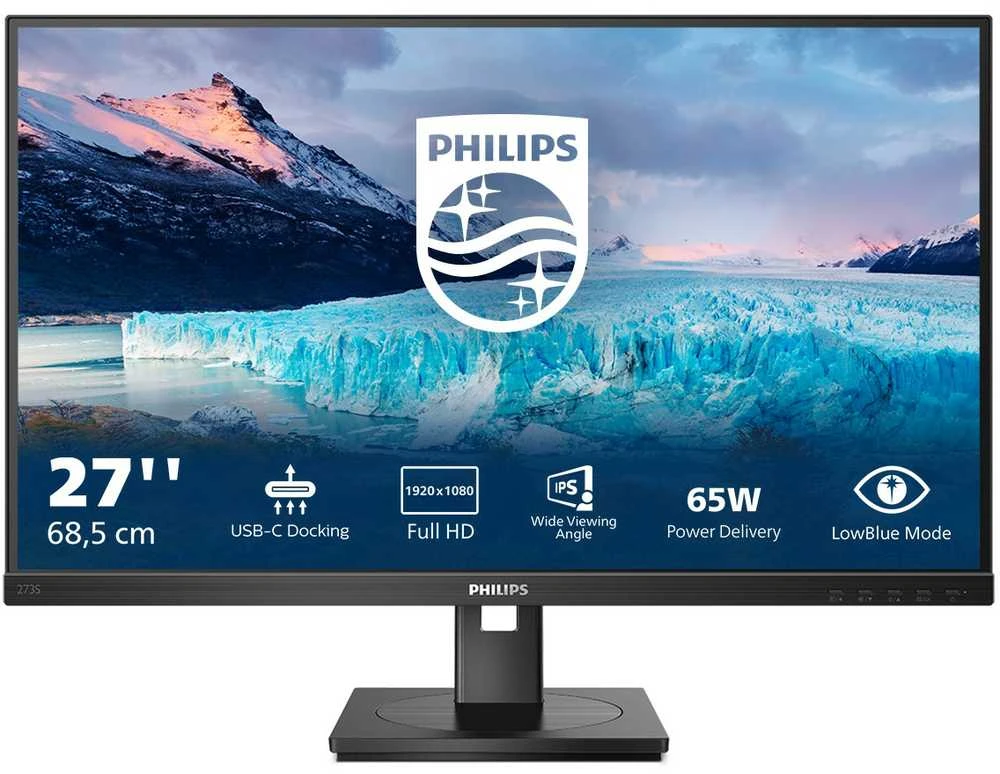 Monitorius Philips S-line 273S1/00, Juodos spalvos
