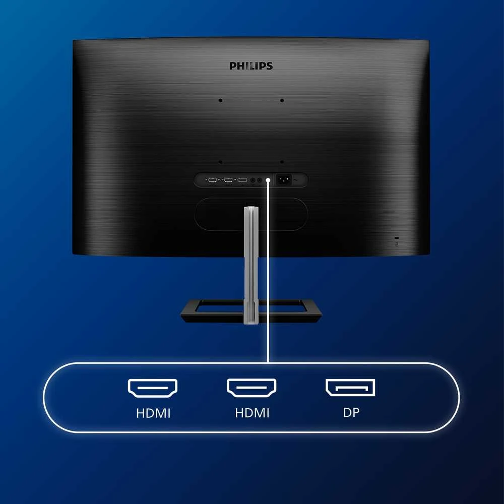PHILIPS Lenktas LCD monitorius su „Ultra Wide-Color“ / 328E1CA/00 /  31,5 col. / 4K UHD / VA / HDMI/DP / garsiakalbiai