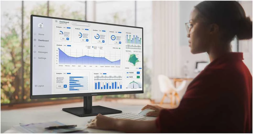 Monitorius Mmd monitoriai Ekranai PHILIPS 32E1N1800LA 31.5 colių Adaptive Sync 3840x2160 HDMI DP Juodas