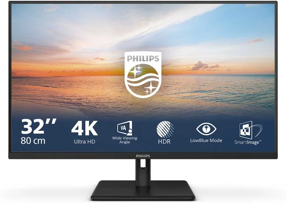Monitorius Mmd monitoriai Ekranai PHILIPS 32E1N1800LA 31.5 colių Adaptive Sync 3840x2160 HDMI DP Juodas