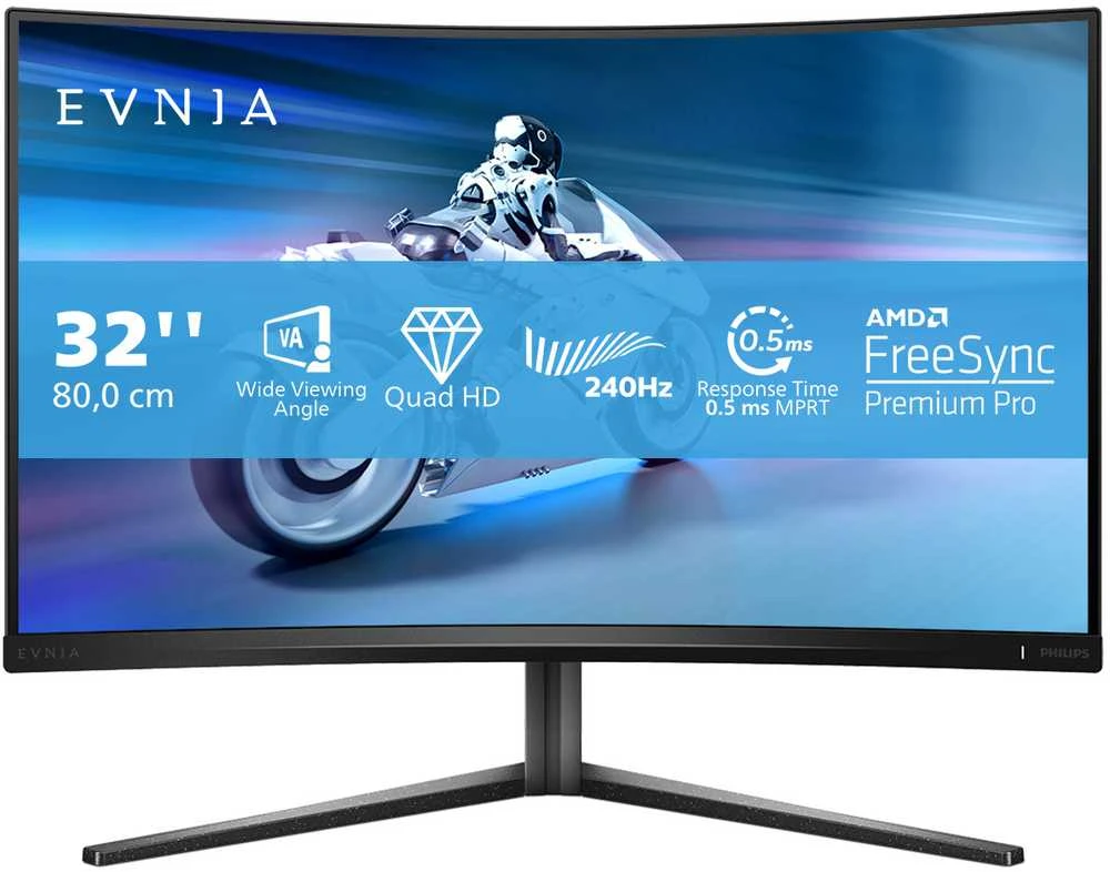 Monitorius Philips 32M2C5500W/00, 31.5", 2560 x 1440, 240 Hz, 0.5 ms, 400 cd/m²