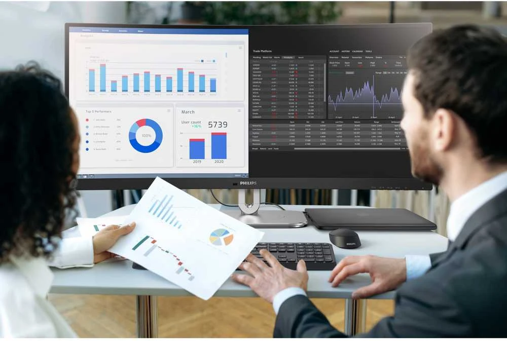 Monitorius PHILIPS 34B2U5600C/00 34 colių 3440x1440 120Hz VA lenktas/ 300  cd/m²/ HDMI 2.0 x 2, „DisplayPort“ 1.4 x 1, USB-C x 1