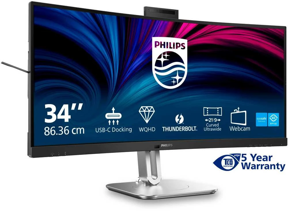 „PHILIPS 34B2U6603CH“ 34 colių lenktas monitorius, 3440x1440, 2xHDMI, DP, USB