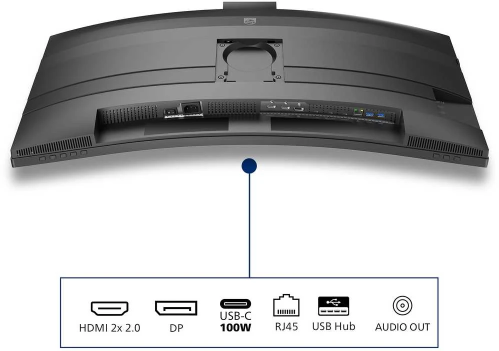 „PHILIPS 34B2U6603CH“ 34 colių lenktas monitorius, 3440x1440, 2xHDMI, DP, USB