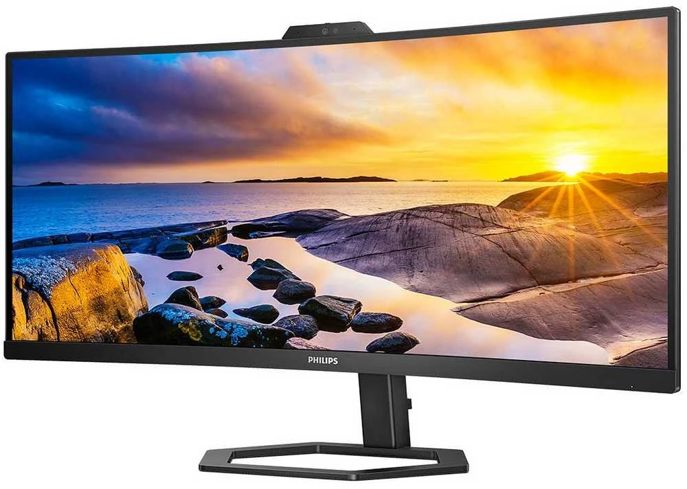 Monitorius Mmd monitoriai Ekranai PHILIPS 34E1C5600HE/00 34 colių 3440x1440 VA lenktas H/A 130 mm ULTRAWIDE USB-C ekranas